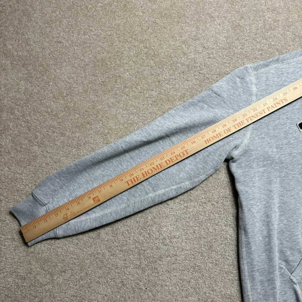 Polo Ralph Lauren Hoodie Sweatshirt Mens Large Gray POLO Logo Fleece Spellout
